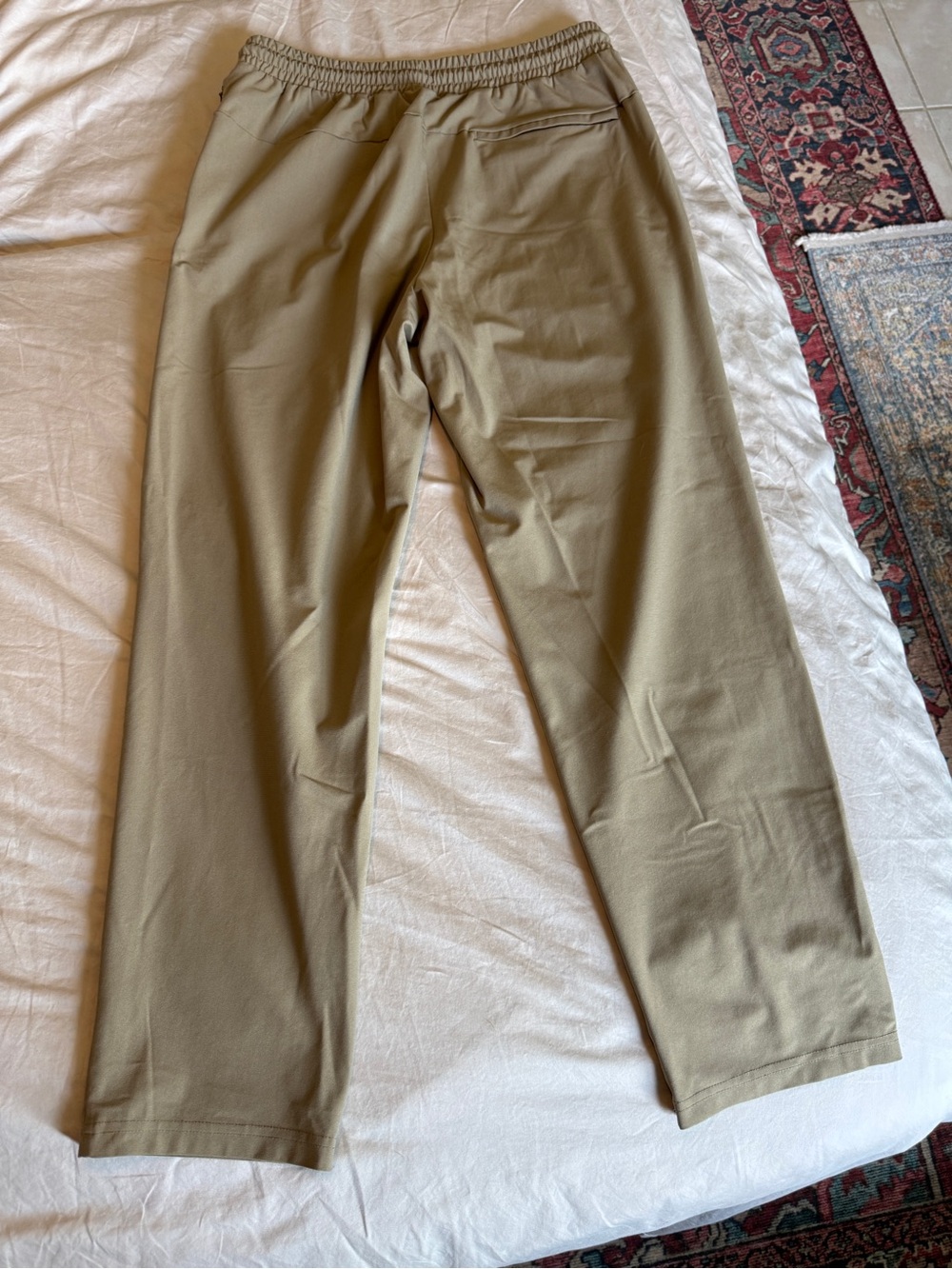Men's Old Navy Tech Hybrid Active Khaki Drawstring Casual Pants Size Large Tall - Picture 5 of 7